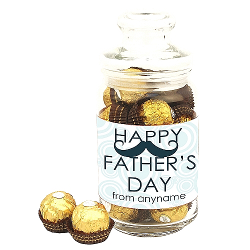 Father's Day Moustache-Personalsied Jar
