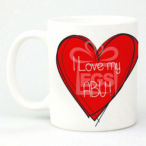 I Love My Abu Heart - Personalised Mug