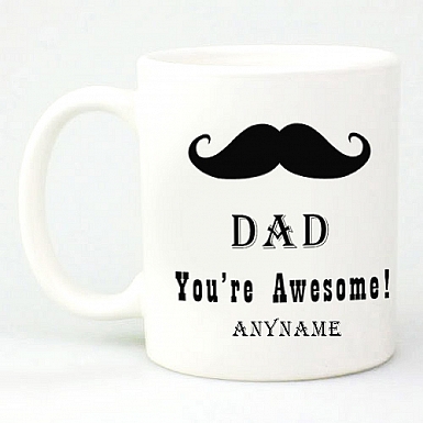 Dad Moustache Mug - Personalised Mugs