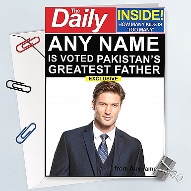 Greatest Father Headline Photo Card