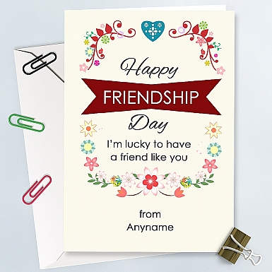 Happy Friendship day Personalised Card