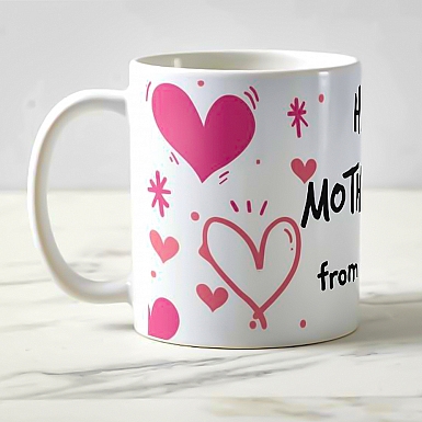 Happy Mothersday Hearts Personalised Mug