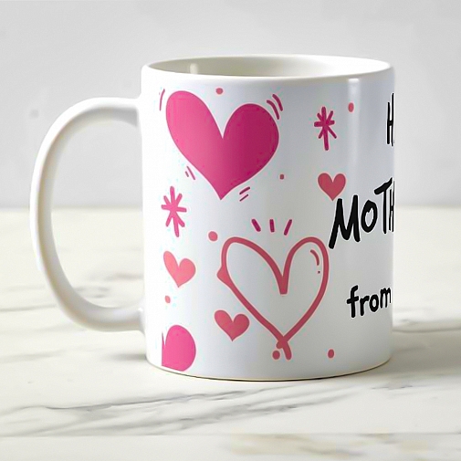 Happy Mothersday Hearts Personalised Mug