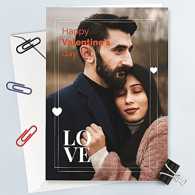 Happy Valentine Love Personalised Photo Card