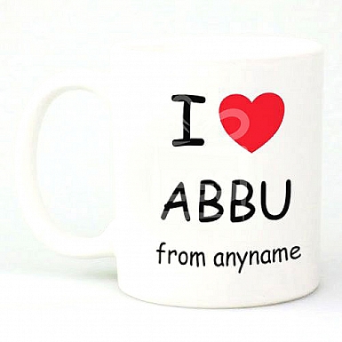 I Love Abbu from Anyname - Personalised Mugs