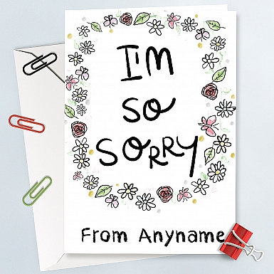 So Sorry Personalised Card