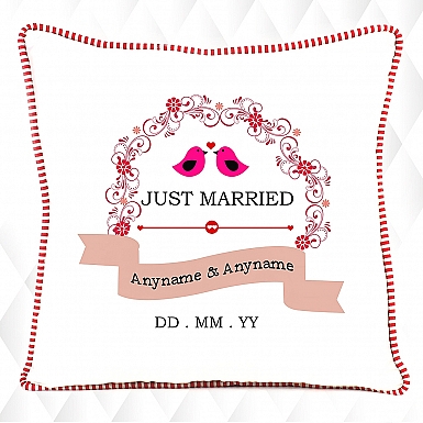 Just Married- Personalised Cushion