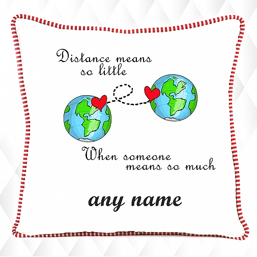 Long Distance Relations-Personalised Cushion