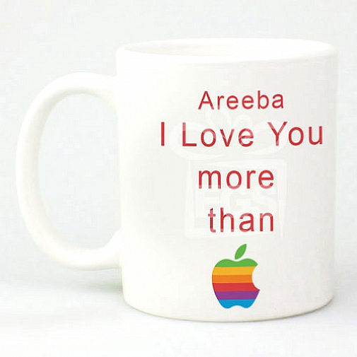 Love More than Apple - Personalised Mugs