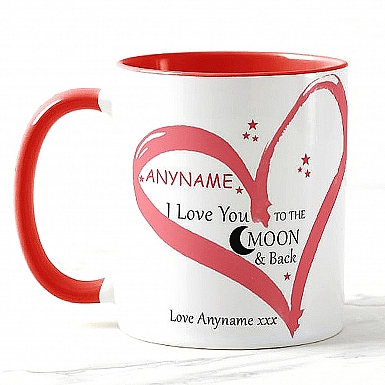 Love You to Moon And Back -Personalised Mug