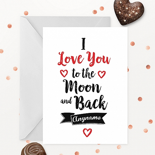 Love You to the moon Personalised Card
