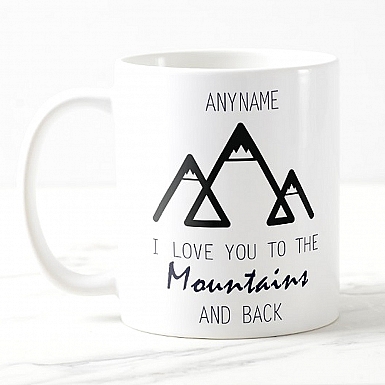 Love You to the mountains and back-Personalised Mug