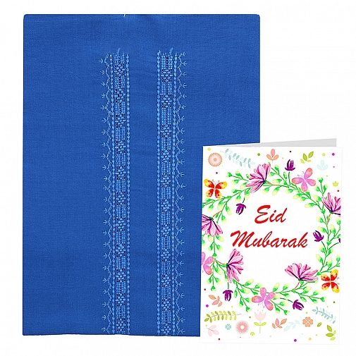 Unstitched Men Kurta with Eid Card