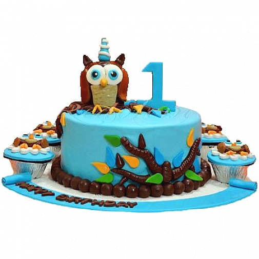 4Lbs Owl Themed Cake - Redolence Bake Studio