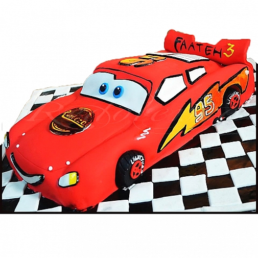 6Lbs Lightning Mcqueen Cake - Redolence Bake Studio
