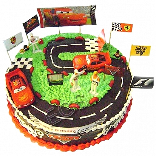 9Lbs Car Track Theme Cake - Redolence Bake Studio