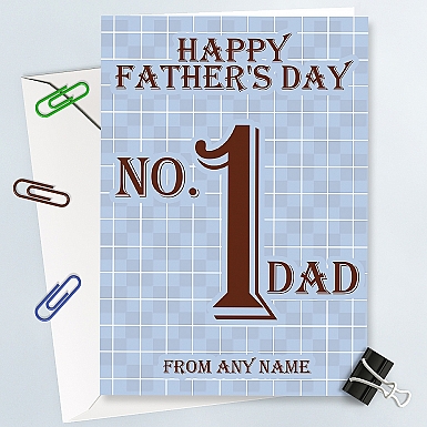 Number one Dad-Personalised Card