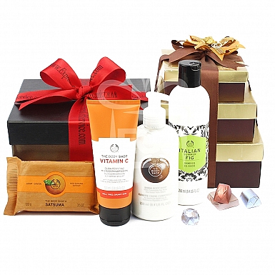 The Body Shop and Chocolate Tower Hamper for Her