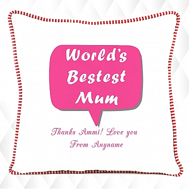 Worlds Best Mum - Personalised Cushion
