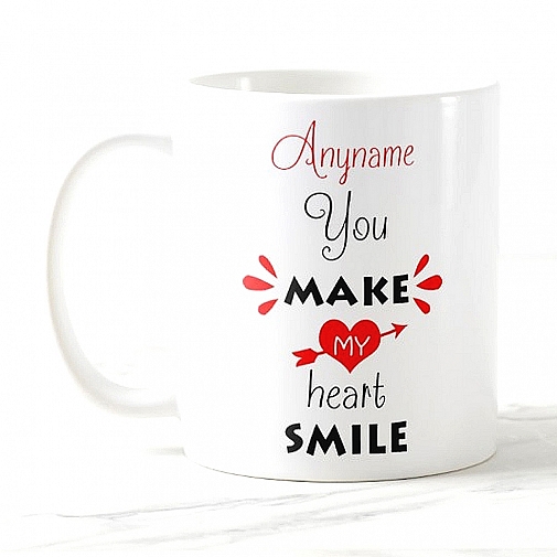 You Make my heart smile-Personalised Mug