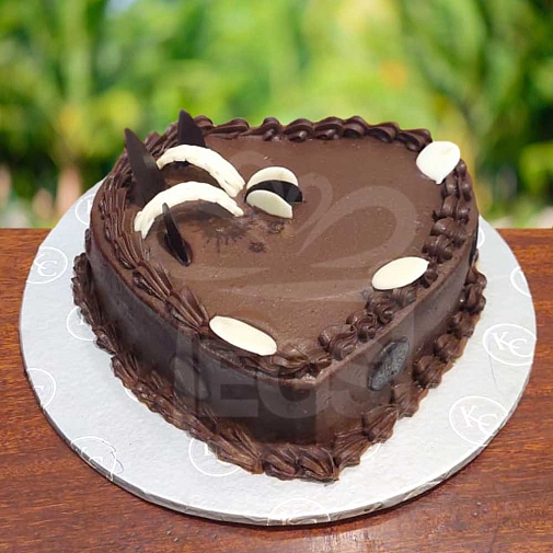 2lbs Heart Shape Chocolate Cake By Kitchen Cuisine