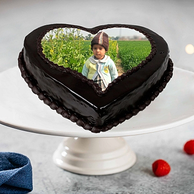 3lbs Heart Shaped Picture Cake from Bakery