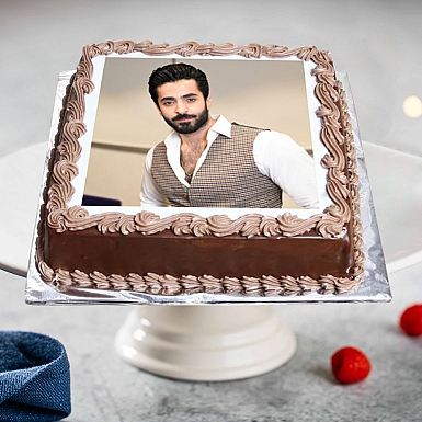 3lbs Square Shaped Picture Cake from Bakery