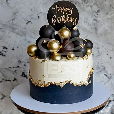 6lbs Happy Birthday Designer Cake - Pie in the Sky