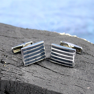 Blue Stripes Cufflinks for Men