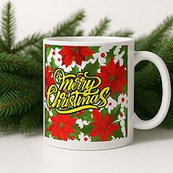 Christmas Poinsettia Mug