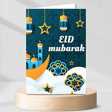 Eid Mubarak Stars Card