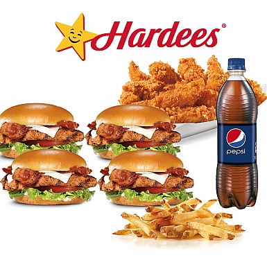 Sandwich and Chicken Deal for 4 Persons - Hardees