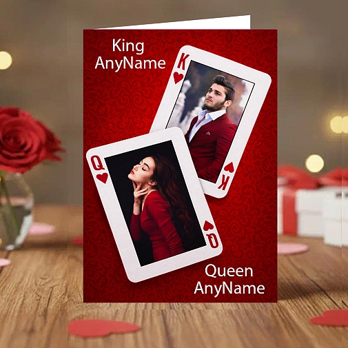 King & Queen Love Personalised Card