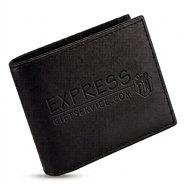 Logo Engraved Leather Wallet