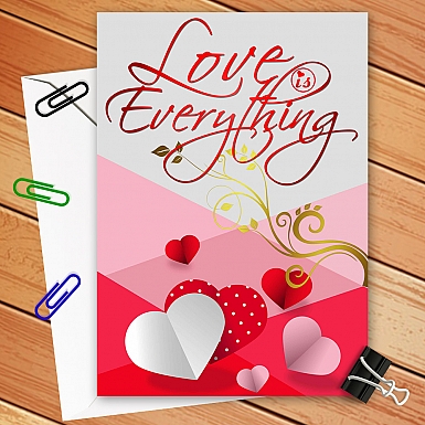Love Is Everything Personalised Card