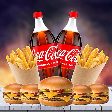 Mr Burgers Meal Deal For 5 People