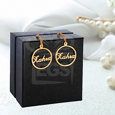 Personalised Gold Plated Name Ear Rings