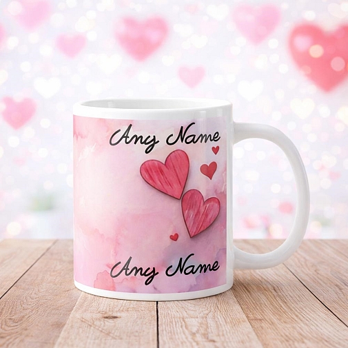 Personalised Pinkhearts Mug