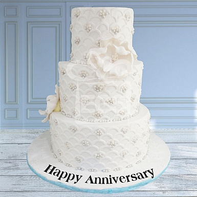 15lbs Happy Anniversary Designer Cake - Pie in the Sky