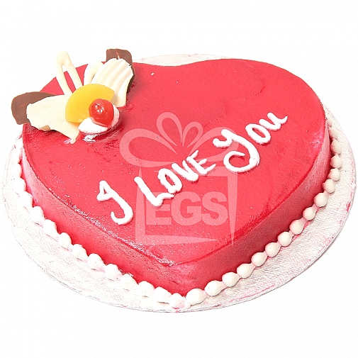 2Lbs Heart Shape Cake with Red Topping - PC Hotel