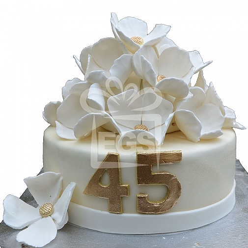 3Lbs White Petal Cake - Redolence Bake Studio