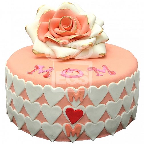 3Lbs Pink Rose Cake - Redolence Bake Studio