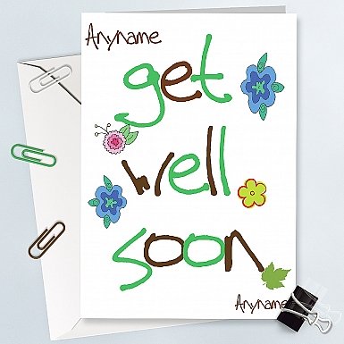 Get Well Soon - Personalised Cards