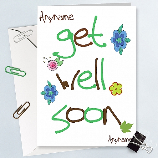 Get Well Soon - Personalised Cards