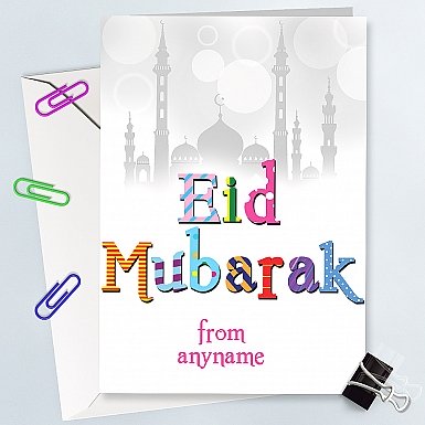 Happy Eid Mubarak - Personalised Card