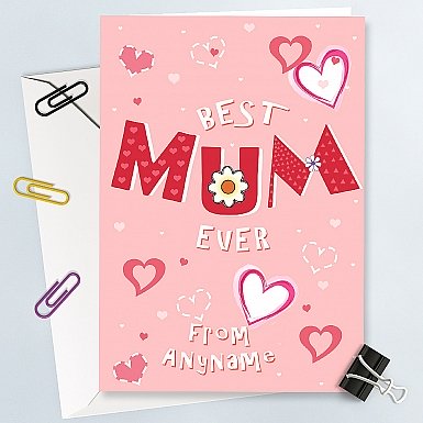 Best Mum Ever - Personalised Card