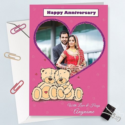 Happy Anniversary Photo Card - Personalised Card