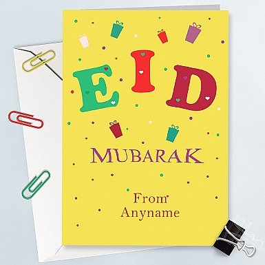 Eid Greeting Personalised Card - Personalised Card