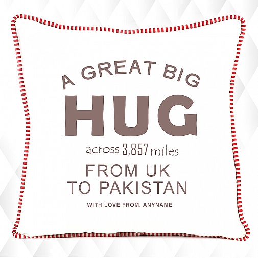 Big hug across the miles-Personalised Cushion