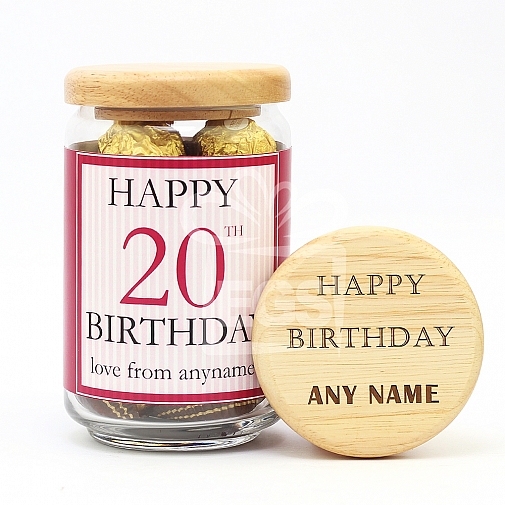 Happy Birthday-Engraved Lid Jar